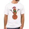 Mannen T-shirts TEEHUB Grappige Kerst Mannen T-Shirt Basketbal Tennis Voetbal Sneeuwpop Gedrukte Korte Mouw T-shirts Jongen Harajuku Tee