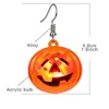 Ny 1 par Halloween Party LED -örhängen Pumpkin Glow Nightclub LED -lampor Pumpkin Skull Glödörhängen Charm Gift Party Accessories