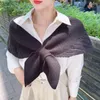 Scarves MoriBty Spring-Summer Knitted Shawl Scarf Women Solid Hollow-Out Fishtail Pattern Neck Wraps Korean Version Shirt Accessories