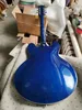 Metallic-Blau ES335 Jazzgitarre, Halbhohlkörper, dunkelblaue E-Jazz-Gitarre