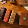 Mini Vintage Leather Journal Retro Handmade Bound For Notetaking