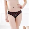 Dames Slipje Sexy Blote Konten Slips Kant Bloemen Hol Open Kruis Ondergoed Lingerie Vrouw Onderkleding Strings Mode Vrouwen Dh1Gp