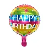 Nya 2st 10 -tums mini aluminiumfilm Happy Birthday Balloons Färgglada Feliz Cumpleanos Air Golobs Födelsedagsfestdekorationer