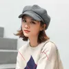 Berets Fashion Plain Cap Cap Hats Hats Atrumn Winter Hats for Women Wool Wool Dat British Retro Beret Painter Caps Z0613