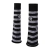 Femmes Chaussettes Sequin Star Knit Stripe Manches Larges Botte Poignets Couverture Pour Streetwear