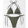 Zweiteilige Anzüge Damen Bademode Frauen Zweiteiliger Badeanzug Sexy Bademode Neckholder String Triangel Bikini Sets 230616