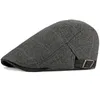 Boinas Mulheres Homens Chapéus Boinas Xadrez Preto Herringbone Newsboy Gorras Hombre Tweed Boné Plano Chapéu Masculino Inverno Outono Chapéus Boinas Z0616