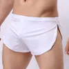 Cuecas 4 peças/lote Boxer Shorts Sexy Mens Boxers Underwear Confortável Gelo Seda Macio Cueca Gay Man Laterais Calcinha Dividida