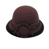 Berets Women's Eutumn and Winter Flowers okrągły top swobodny rybak basenowy kapelusz z melonikiem Dziewicze Rocks