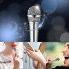 Microphones Healifty Mini Microphone Karaoké Vocal/Instrument Portable pour Enregistrement Vocal Chat et Chant (Argent)