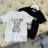어린이 짧은 소매 아기 티셔츠 어린이 옷 편지 인쇄 단색 편안한 여름 제품 새로운 도착 크기 90-160 cm