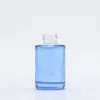 50 pcs 30 ml Pompe Bouteilles Rechargeable Bleu Bouteille Lotion Emballage Verre Vide Voyage Parfum Soins De La Peau Conteneur # RT35 Alrwk