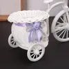 Nouveau rotin vélo vase avec des fleurs en soie coloré mini rose fleur bouquet marguerite artificielle flores pour la décoration de mariage à la maison en gros