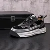 흰색 바닥 두꺼운 디자이너 높이 인과상 증가 플랫 신발 록 클래식 로퍼 워킹 스니커즈 Zapatos Hombre A23 761