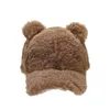 Ball Caps Winter Fashion Plush Warm Baseball Cap Girl Cute Bear Ears Kpop Women Men's Male Hats Apparel Accessories