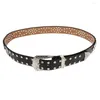 Belts Ladies Fashion Studded Western Crystal Rhinestone Bling Skórz