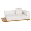 Camp Furniture Nordic Outdoor Sofa Solid Wood Combination tyg konst Courtyard El Villa terrass teak