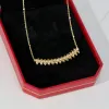 Fashion Classic Style Clash Series Pendant Necklace for Man Woman Willow Spike Gold Plated 18K Quality SMEE sack gåva