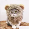 Cat Costumes Lion Mane Costume Hat لشعر لطيف عيد الميلاد عيد ميلاد عيد الفصح حفلات تأثيري الإكسسوارات إسقاط التسليم المنزل Gar DHVCD