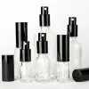 Clear Glass Cosmetic Bottle Makeup Pump Container Refillable Mist Spray Bottles 5-100ml Top Quality