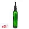 녹색 유리 액체 시약 피펫 병 아이 드롭퍼 아로마 테라피 5ML-100ml 에센셜 오일 향수 병 도매 무료 DHL FNBUK