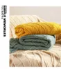 Blankets Inya Luxury Knitted Throw Fringes Warm Soft Weighted Blanket For Bed Fleece Plaid Farmhouse 230615