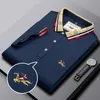 Mens Polos MLSHP Golf Cotton Polo Shirts Luxury Solid Color Short Sleeve Summer Business Casual Manbrodery Man Tees 230615