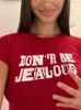 Kadın Tişörtleri Y2K Mektup Baskı Peri Grunge E-Girl Mahsul Üst İnce Gotik Kısa Kollu Tişörtler Sokak Giyim Harajuku Bebek Tee Giyim Gömlek