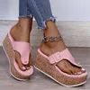 Pantofole 2023 Piattaforma estiva Zeppe Donna Fibbia per cintura Sandali con suola spessa Donna Infradito Scarpe da spiaggia casual da donna all'aperto