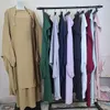 Etnik Giyim Jilbab Kadınlar İçin 2 Parça Set Müslüman Dua Giyim Hijab Elbise Abaya Uzun Khimar Ramazan Elbisesi Abayas Dubai İslami Giyim Setleri 230616