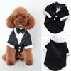 Dog Apparel Costume Cat Prince Wedding Cute Gentleman Cachorro Mascot Chihuahua Tailcoat Bowknot Coat Size 5 Pet Supplies 230616