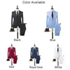 Erkekler Suits Erkekler İnce İş Kıyafet Elbise İki Parçalı Set Ceket Pantolon Yelek / Erkek Düğün Damat Blazer Ceket Pantolon Yelek