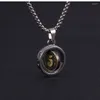 Choker Creative Rotatable Lucky Number5 Coin Necklace for Men and Men and Men and Women Fashion Persualiner