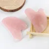 2021 nuovo raschietto in pietra naturale in giada rosa Guasha strumenti cinesi Gua Sha per la terapia della pressione dell'agopuntura