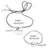 قلادة قلادة D7WB 2PCs مبالغ فيها قلادة ربطة عنق الزهرة قلادة جوفاء