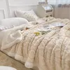 Koce koca w kratę Koc Dzieci dorośli ciepła zima i rzucają gęstą wełnianą polarową sofę sofę kołdrę miękki łóżko 230615