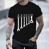 T-shirt da uomo Vintage Screw Wrench Opener Meccanico T-shirt per uomo Car Fix Engineer Tee Shirt manica corta Top divertente