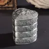 Pochettes à bijoux Vintage boîte rotative coeur Rose organisateur anneau de rangement bibelot étui pour femmes filles cadeau d'anniversaire de noël