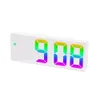 Desk Table Clocks LED Electronic Bedroom Alarm Clock 12/24 Hours Adjustable Brightness Colorful Big Screen Desk Clock 230615