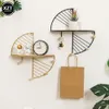 Decorative Objects Figurines Creative Iron Art Storage Display Shelf Wall Hanging Rack Living Room Frame Office Home Accessory 230615