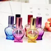 wholesale Colorful 10ml Refillable Perfume Glass Spray Bottle Empty Fragrance Packaging Bottle Cute Heart Shaped Bottle Jhcav