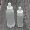Classic 15ml 30ml frost bottle clear glass dropper eye essential oil serum bottles with white cap Bnpqx