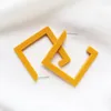 スタッドイヤリングファッションシンプルな樹脂幾何学的な女性のための黄色のアクリルペンディエンテスジュエリーギフト