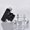 100pcs/lot 30ml 50ml香水化粧品スプレーボトルスクエア補充可能なアトマイザーブラック透明ガラスhkcem