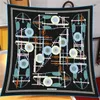 Jedwabny szalik Koła pasa zwierząt ozdobione drukowanie kwadratowe szaliki głowa echarpes jedwabne faulards femme owijki plażowe bandana lady hidżabs 90 cm x 90 cm