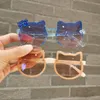 Óculos de sol infantis para meninas e meninos, novos e bonitos óculos de sol de gato de cristal para meninos e meninas, óculos de sol para bebês