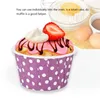 Bakningsverktyg 50st mini cupcake foder papper runda tårta koppar muffin fall hemfest bröllop lila