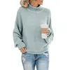 Kadınlar Sweaters de Cuello Alto Para Mujer Forma Holgados Manga Larga Punto Yaygınlar Gevşek Invierno 230615