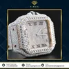 Montres luxueuses avec diamant Design élégant Montre élégante Vvs Clarity Moissanite cloutée en diamant Lunette Bauggate Montre entièrement glacée pour hommes et femmes HB-V5