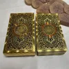 Jogos ao ar livre Actividades 320g Golden Tarot 12x7cm Cartas Inglesas Clássicas com Palavras-Chave para Principiantes com Livro Guia Baralho Alta Qualidade 230615